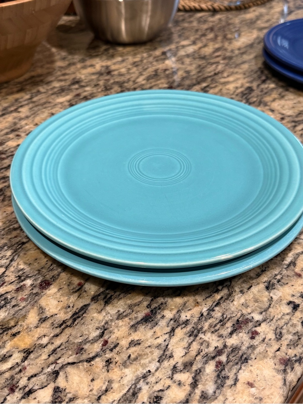 Vintage Fiesta Turquoise Dinner Plates